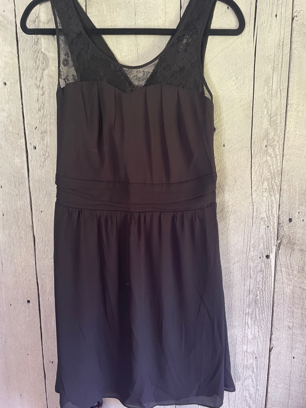 Express Black Lace Yoke Sleeveless Dress